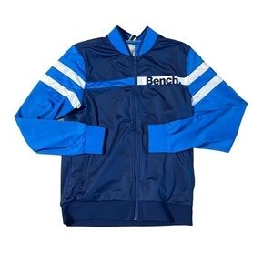 Retro Bench Vintage 80's / 90's Royal Blue Warm Up Jacket Size Large Y2K Logo